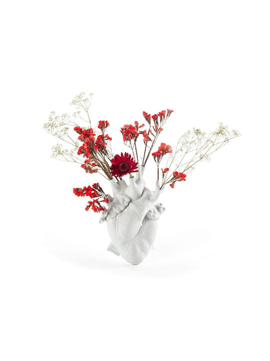 Seletti Decorative Vase Love In Bloom White 16.5x9x25cm