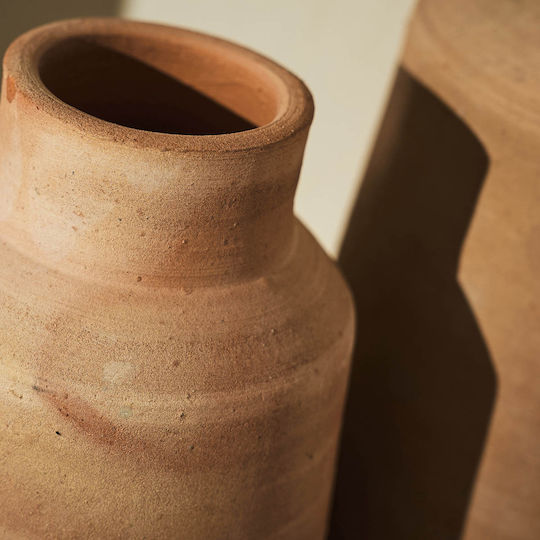 Gofis Home Διακοσμητικό Βάζο Πήλινο Πορτοκαλί Φ9xΥ16cm