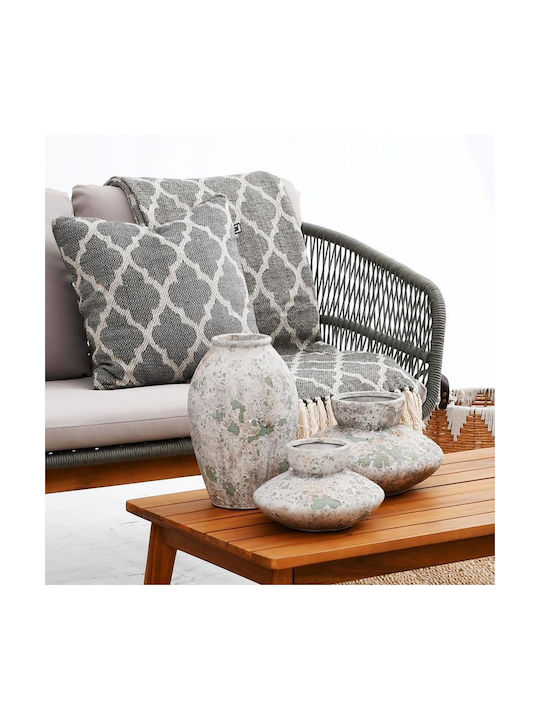 Ceramic Vase Fylliana Fl19311 Grey Color 16x16x16cm