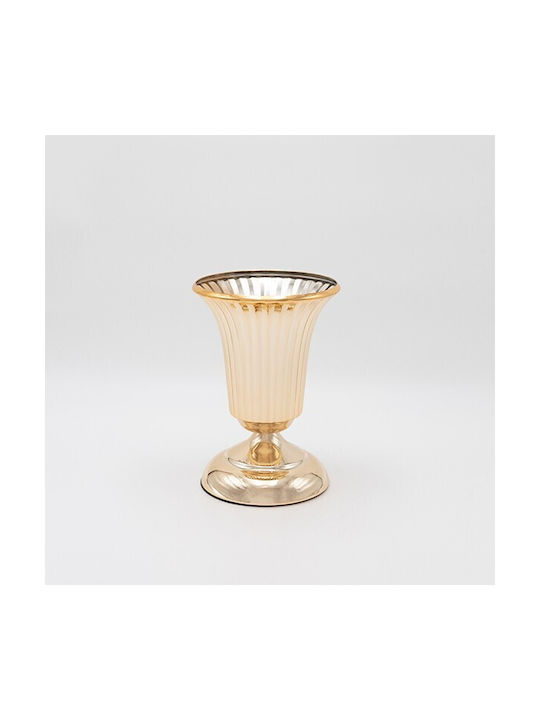 Vază Decorativă Metalic Auriu 14.5x14.5x21cm 1buc