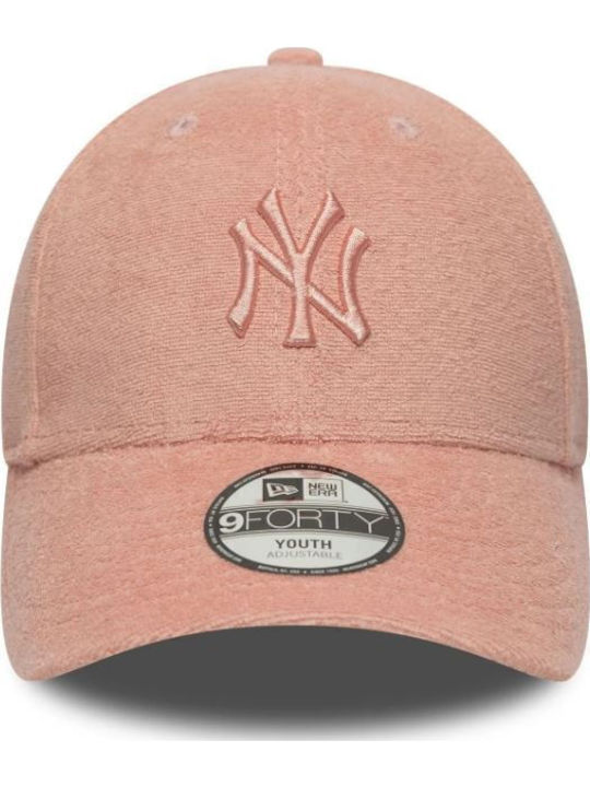 New Era Kids' Hat Jockey New Era New York Yankees Towelling 9Forty Pink