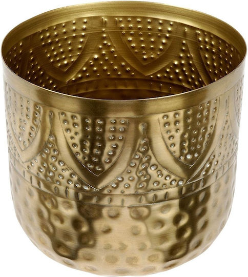 JK Home Decoration Διακοσμητικό Βάζο Metallisch Gold 19x19x18cm 1Stück