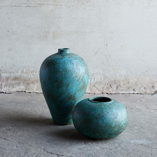 Muubs Decorative Vase Turquoise 40x40x27.5cm