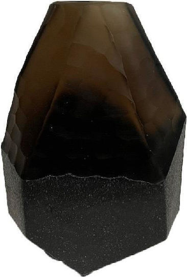 Schwarze Glasvase 15x22cm
