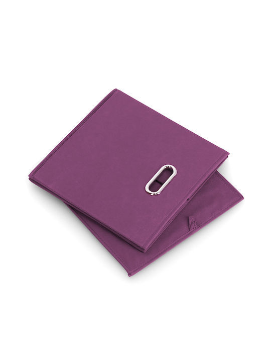 Storage Basket Fabric Purple 32x32x32cm 1pcs