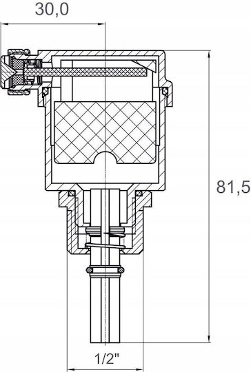 Diamond Automatic Air Vent Valve Shut-off Valve 1/2" Art.250-15