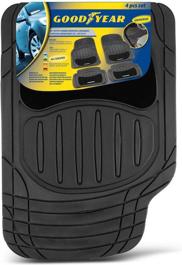 Bottari Set of Front and Rear Mats Universal 4pcs Black