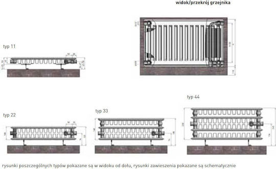 Termolux Σώμα Καλοριφέρ Πάνελ Δίστηλο 22/600/2000 2318.56kcal/h