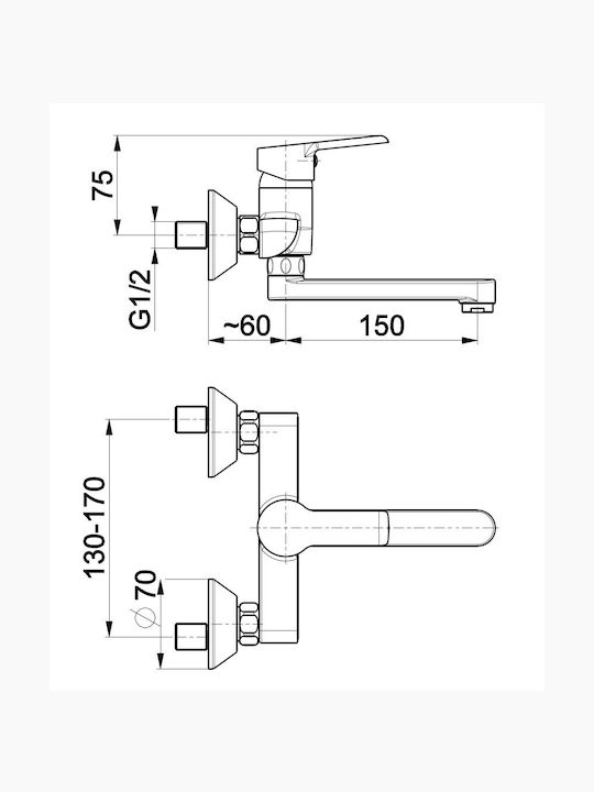 KFA Mixing Sink Faucet Gray