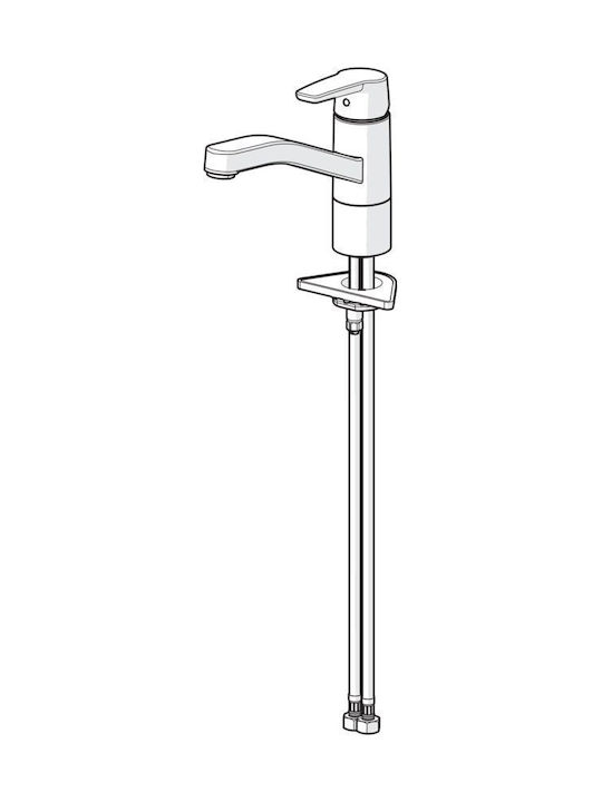 Oras Oras Saga Kitchen Faucet Standing Chrome Αναμεικτική Μπαταρία Νιπτήρα
