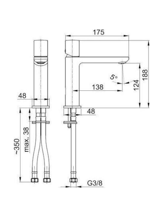 KFA Mischung Waschtischarmatur Chrome