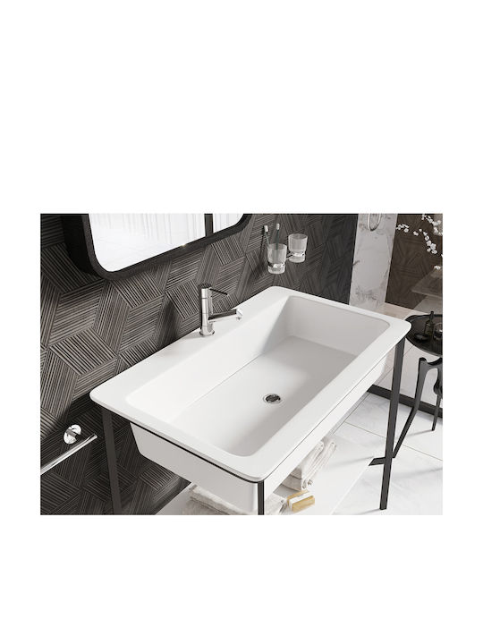 Ferro Fiesta Mixing Sink Faucet Silver