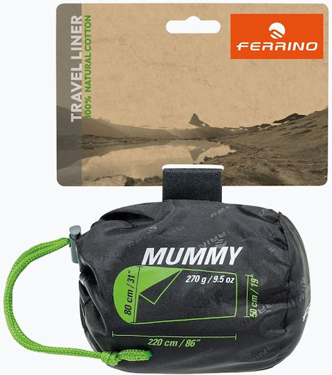 Ferrino Travel Mummy Sleeping Bag Liner 220x80cm