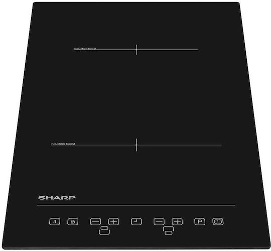 Sharp Domino Induction Cooktop Autonomous with Child Lock Function 29x52εκ.