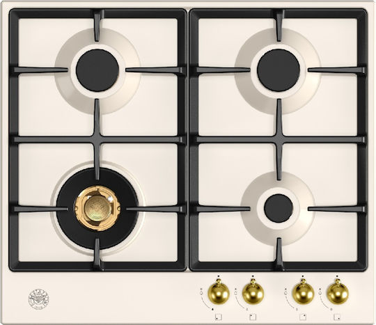 Bertazzoni Εστία Φυσικού Αερίου Αυτόνομη 60.2x52.2εκ. Μπεζ