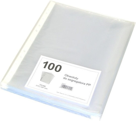 Herlitz Plastic Binder Sheets for Documents A4 with Holes 100 Pieces