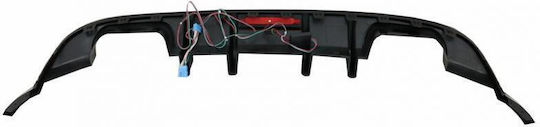 Rear Bumper Diffuser VW Golf VII 7.5 17-20 Facelift R-look Black Glossy LED Stop Light