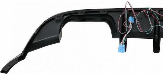 Rear Bumper Diffuser VW Golf VII 7.5 17-20 Facelift R-look Black Glossy LED Stop Light