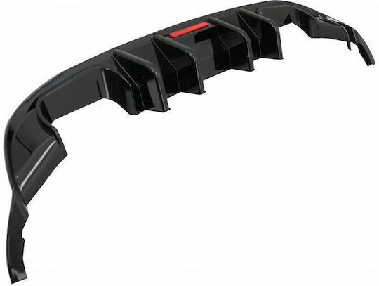 Rear Bumper Diffuser VW Golf VII 7.5 17-20 Facelift R-look Black Glossy LED Stop Light