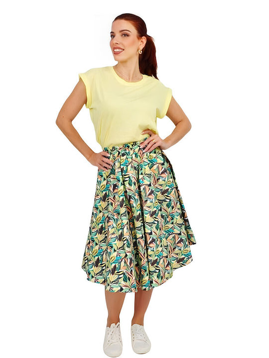 Maxi Skirt Floral Hawaii Print