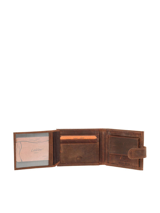 Leather Men's Wallet Classic with RFID Brown