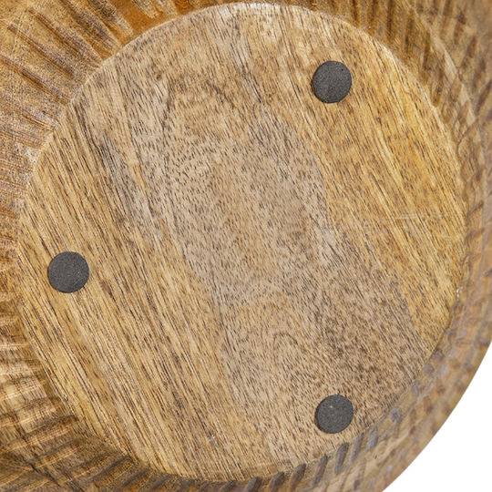 Artekko Mango Bol Decorativ Lemn Bej 30.5x30.5x10.2cm 1buc