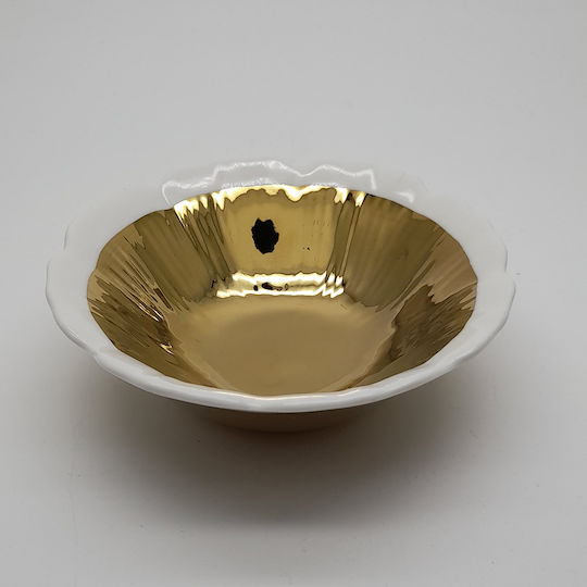 Inart Decorative Bowl Gold 15x14x4cm