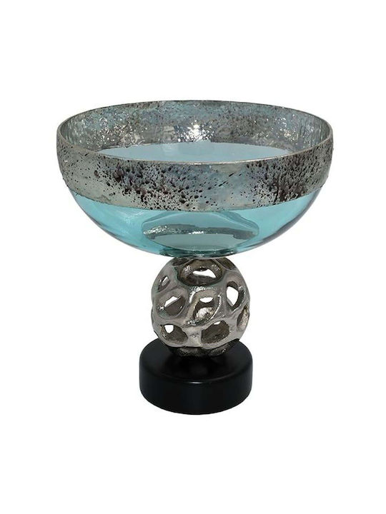 Fylliana Fl6669 Dekorative Schüssel Glas Sockel Silber 20x20cm 1Stück Fylliana Fl6669 Dekorative Schüssel Glas Sockel Silber 20x20cm 1Stück