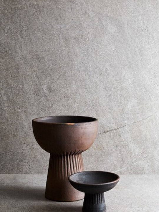 Muubs Decorative Bowl Pedestal Brown 26x26x30cm