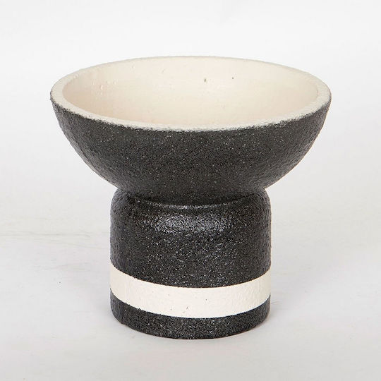 Decorative Bowl Concrete Black 18x18x15.5cm 2 Pieces