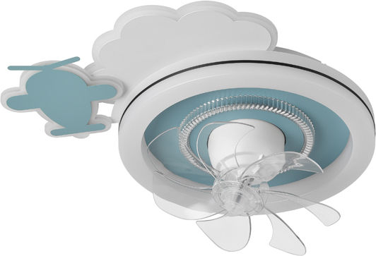 Eurolamp Ceiling Light 50cm with Light Fixture Transparent / Blue