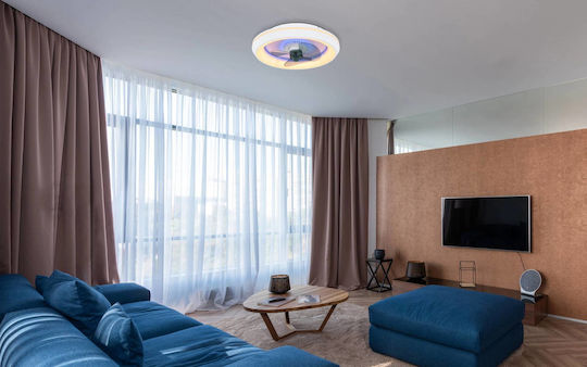 Globo Lighting Joey Πλαφονιέρα 45cm με Φως Λευκή