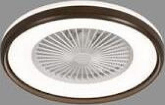 Lineme Calmo Ceiling Fan with Light Fixture Brown