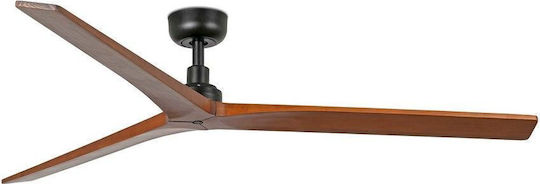 Faro Barcelona Klim L E27 Ανεμιστήρας Οροφής 150cm Black/walnut