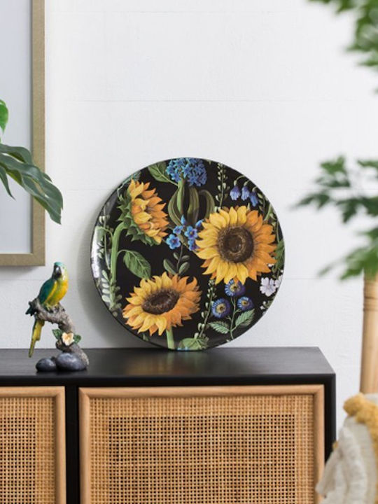 Artekko Lash Διακοσμητική Πιατέλα Πλαστική Μαύρη 33x33x2εκ.