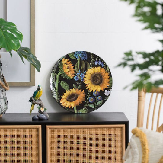 Artekko Lash Διακοσμητική Πιατέλα Πλαστική Μαύρη 33x33x2εκ.