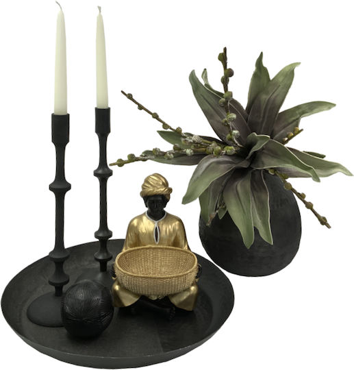 InTheBox Decorative Aluminum Platter Black 44x44x5cm