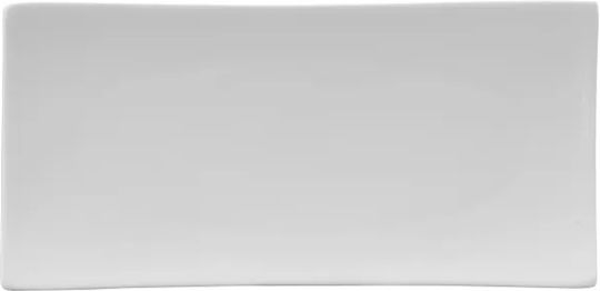 Hendi Rectangular Porcelain Decorative Platter Vanilla Yong White 21.8x10.5x21.8cm