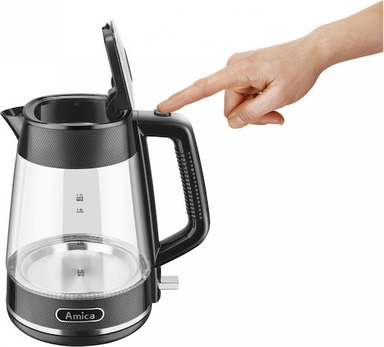 Amica Βραστήρας 1.7lt 2200W Μαύρος