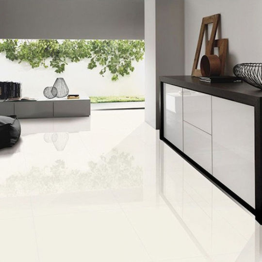 Karag Super Плочка За под На закрито Порцеланов Сияен 60x60см Бял
