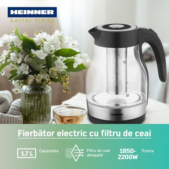 Heinner Βραστήρας 1.7lt 2200W Μαύρος