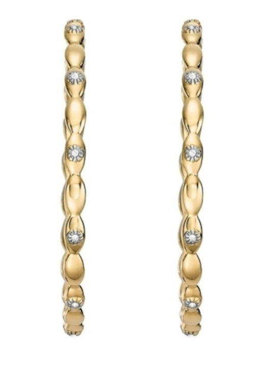 Fossil Earrings made of Steel Gold Plated with Stones