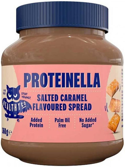 HealthyCo Praline Spread Proteinellawith Extra Protein No Added Sugar with Salted Caramel 360gr