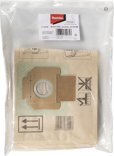 Vacuum Cleaner Bags 5pcs Compatible with Makita Vacuum Cleaners