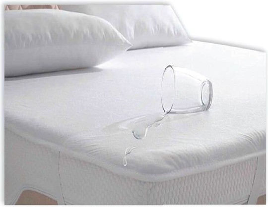 TnS Protective Cover Queen Waterproof with Elastic Bands White 160x200cm