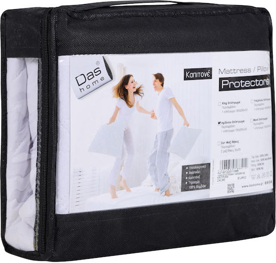 Das Home Protective Cover Semi-double with Skirt 1088 White 120x200+35cm