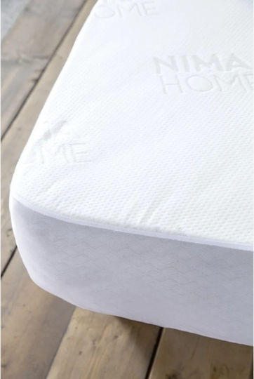 Nima Protective Cover Double Waterproof with Skirt Jacquard White 150x200+30cm