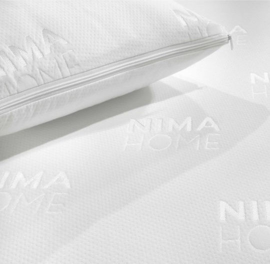 Nima Protective Cover Double Waterproof with Skirt Jacquard White 150x200+30cm