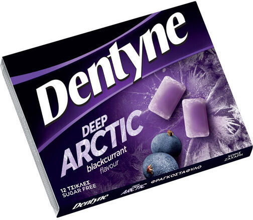 Dentyne 12 Τσίχλες Deep Arctic με Γεύση Φραγκοστάφυλο Χωρίς Προσθήκη Ζάχαρης 16.5gr