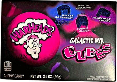 Warheads Pastiluțe Pastiluțe Galactic Cubes 1buc 99gr